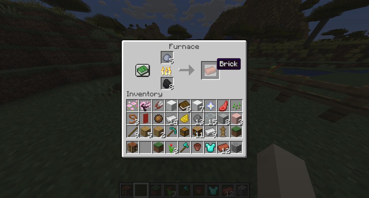 Faire fondre des boules d'argile pour fabriquer des briques dans Minecraft