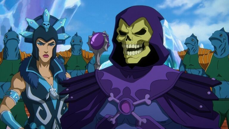 Evil-Lyn and Skeletor with Aquaticans in Masters of the Universe: Revelation