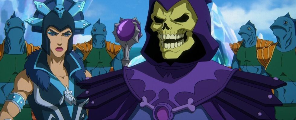 Evil-Lyn and Skeletor with Aquaticans in Masters of the Universe: Revelation