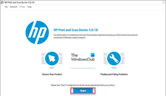 Exécution de HP Print and Scan Doctor