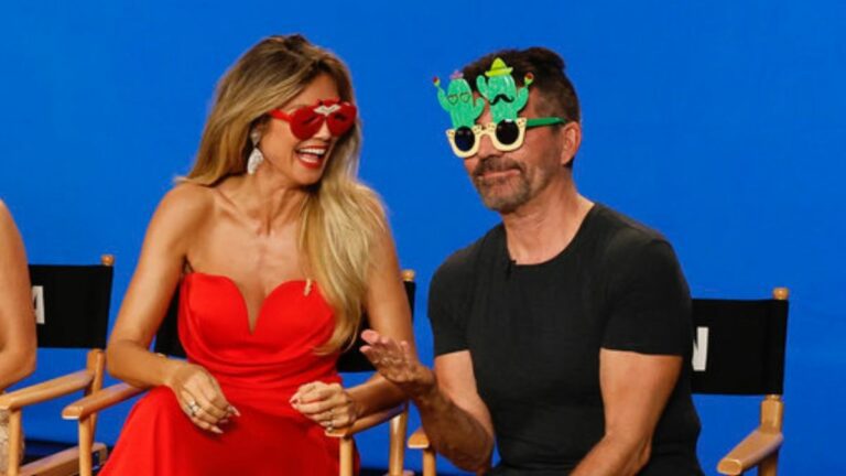 Heidi Klum a dévoilé ses racines de top model lors d'une farce de America's Got Talent, mais Simon Cowell n'était pas d'accord
