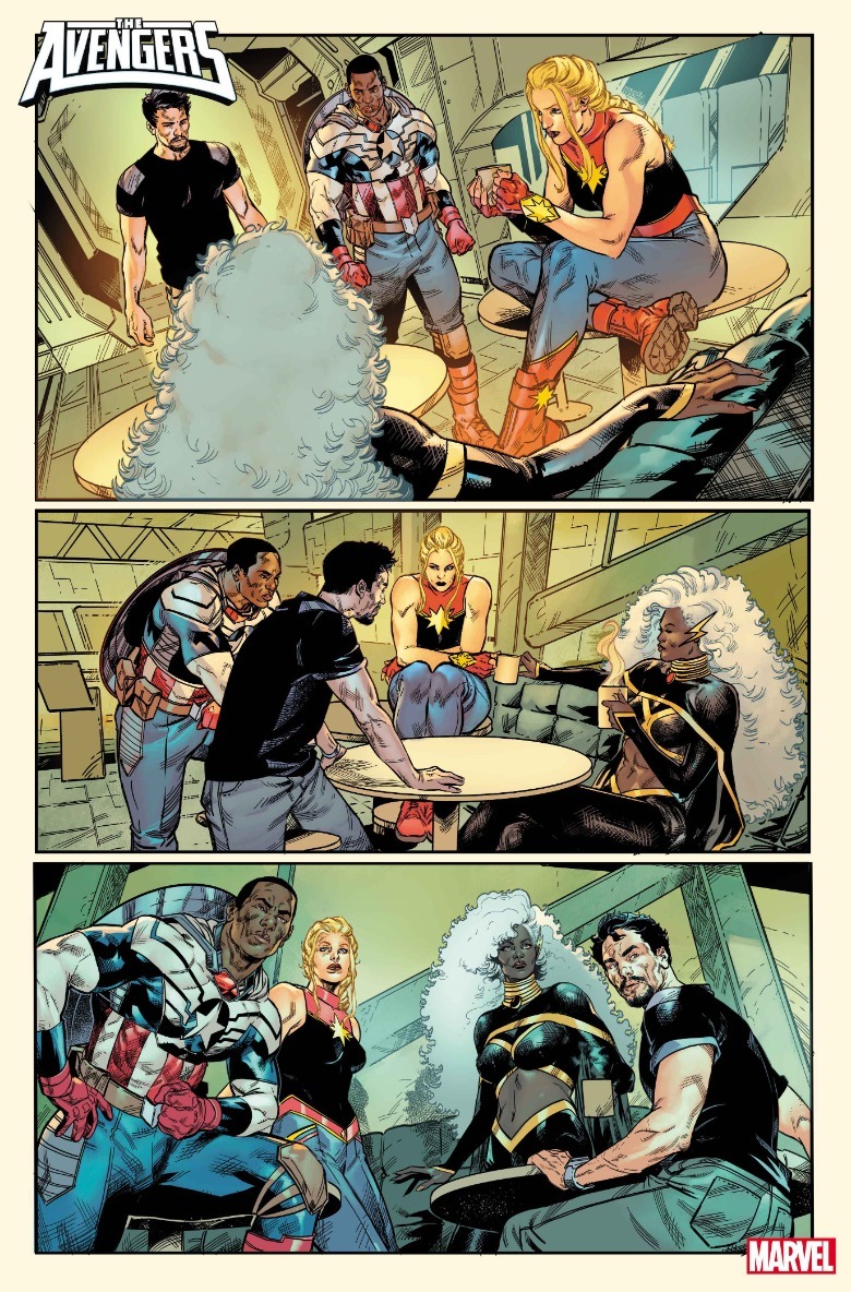 Avengers #19 Tony Stark Captain America Tempête Carol Danvers