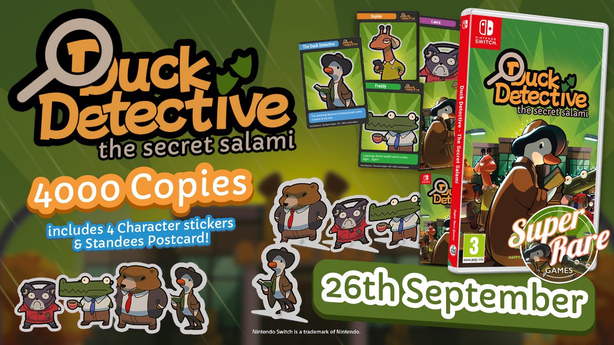 Duck Detective sort en version physique sur Switch
