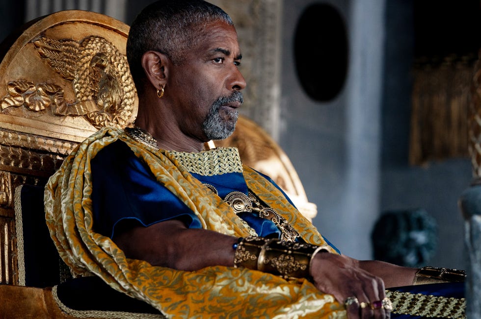 Denzel Washington dans le rôle de Macrinus, gladiateur 2