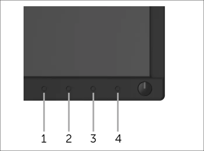 boutons du moniteur Dell