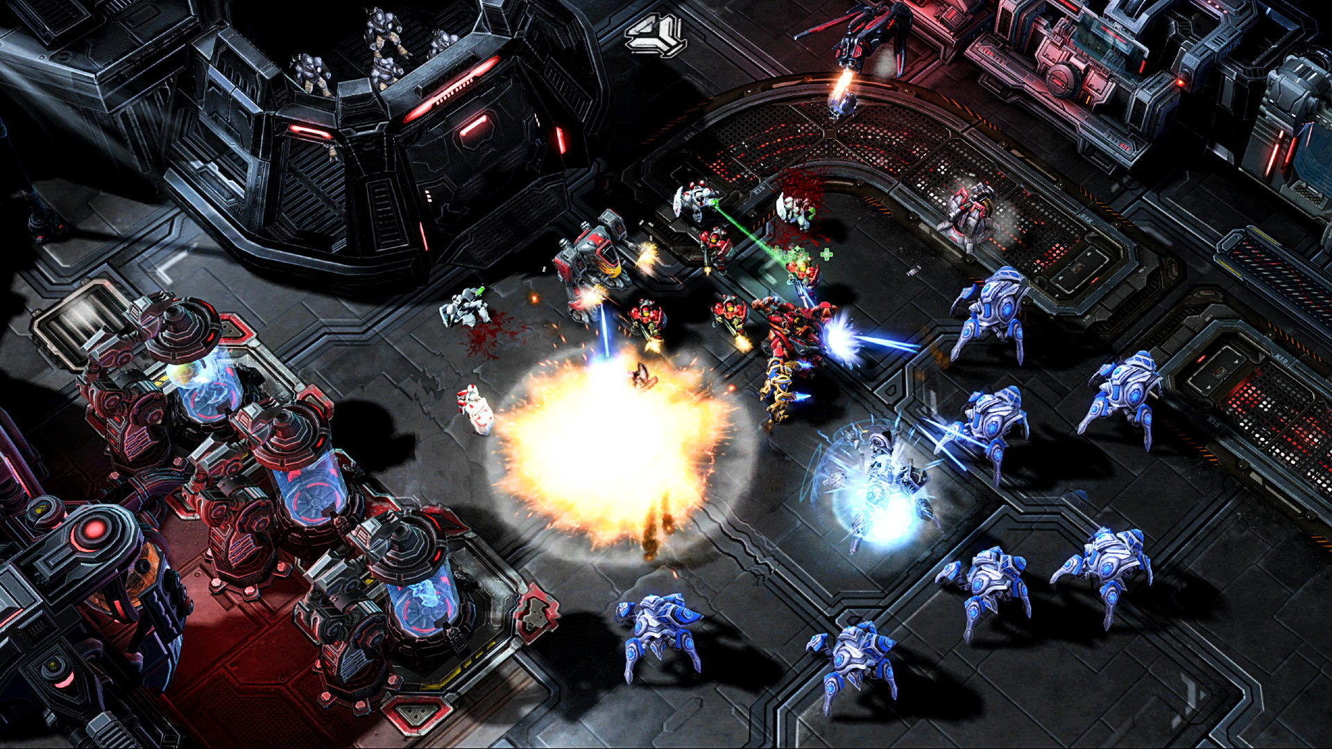 StarCraft 2 Legacy of the Void - Les armées Protoss et Terran s'affrontent.