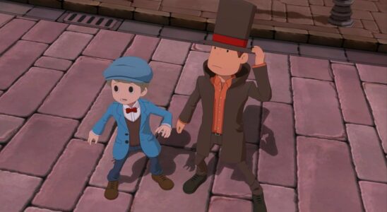 Professeur Layton et le nouveau monde de Steam – Nouveau monde, mais on se croirait dans le vieux professeur