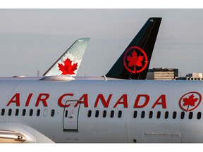 Avions d'Air Canada sur le tarmac de l'aéroport international Pearson de Toronto.