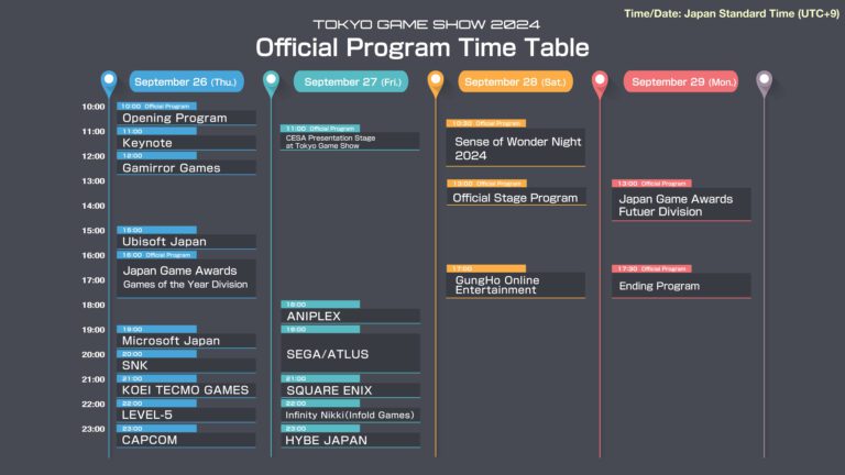 Annonce du programme officiel de diffusion en direct du TGS 2024    
