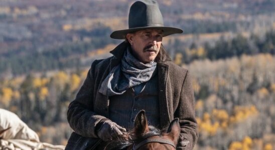 Kevin Costner sits stoically on his horse in Horizon: An American Saga - Chapter 1.