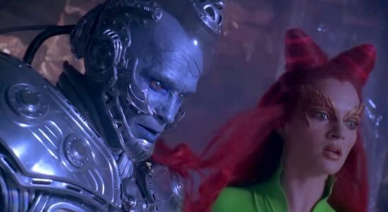 Arnie and Uma as two of the most over the top Bat Villains, Poison Ivy and Mr. Freeze.