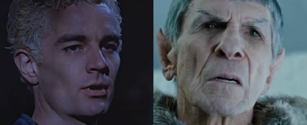 Spike and Spock split image