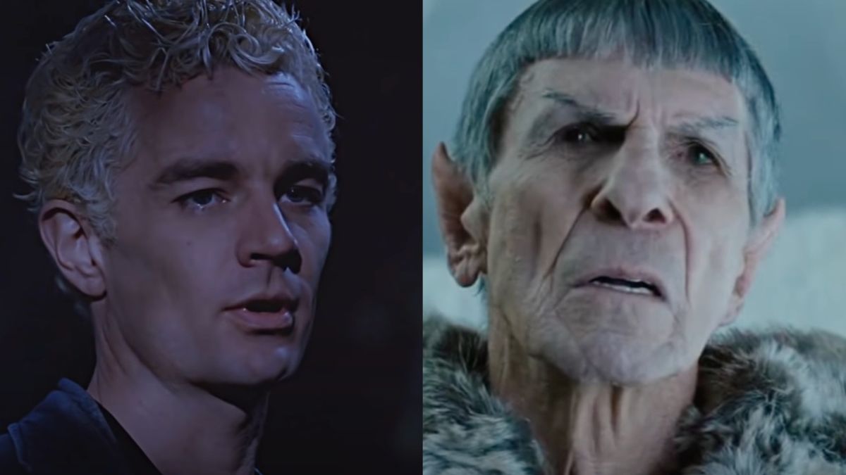 Spike and Spock split image