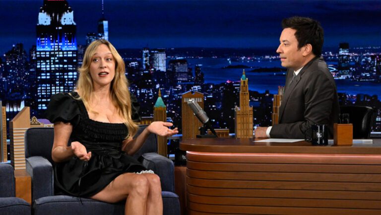 Chloë Sevigny and Jimmy Fallon on 'The Tonight Show.'