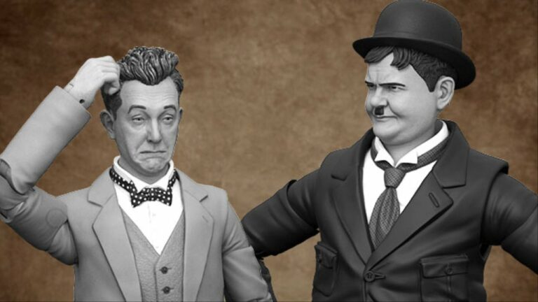 Figurines d'action Laurel et Hardy en préparation chez Wandering Planet Toys
