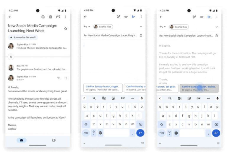 Google lance les réponses intelligentes contextuelles de Gemini dans Gmail