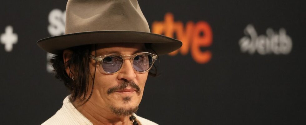 Johnny Depp in 2024 attending a press conference for Modi, Three Days On The Wing Of Madness