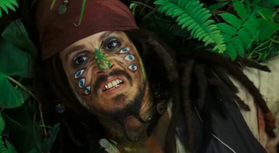 Johnny Depp as Jack Sparrow in Pirates of the Caribbean: Dead Man's Chest