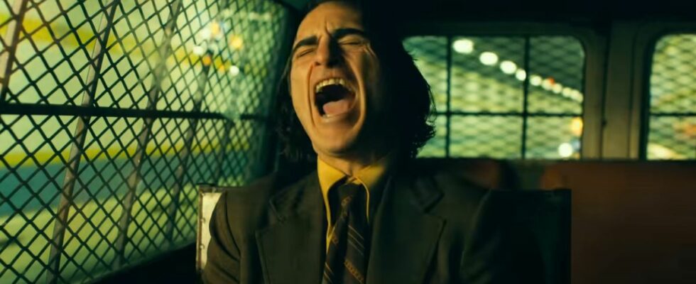 Joaquin Phoenix as Arthur Fleck, aka Joker, in Joker: Folie A Deux.