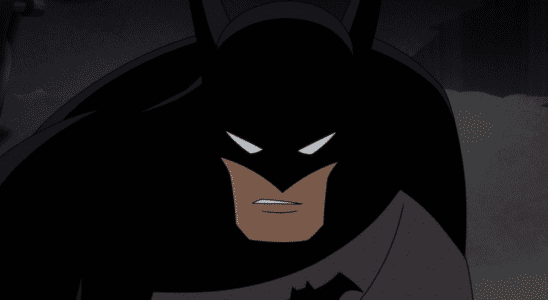 Close-up of Batman's face in Batman: Caped Crusader