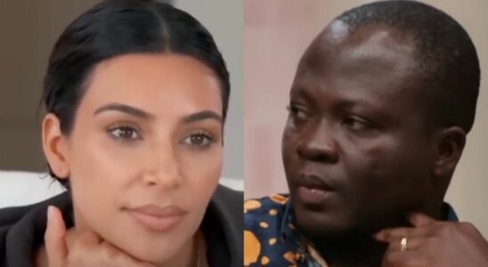 Kim Kardashian and Michael Ilesanmi split image