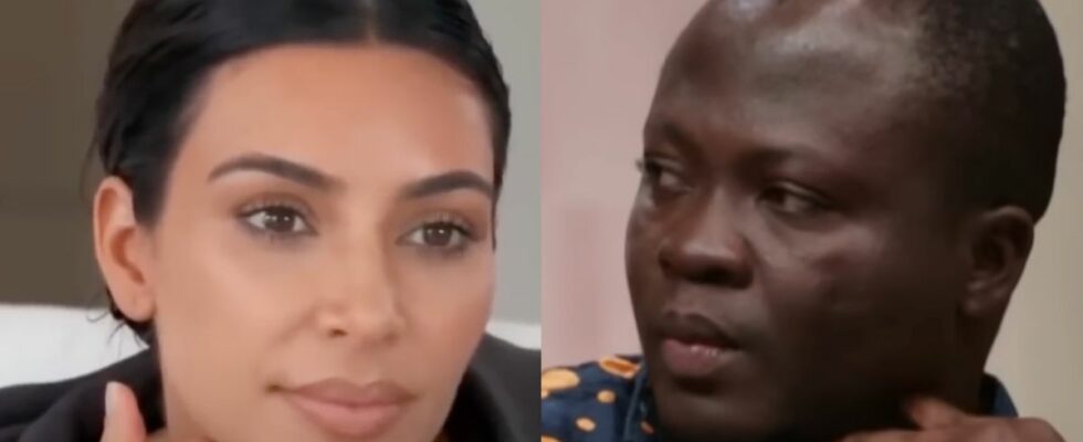 Kim Kardashian and Michael Ilesanmi split image