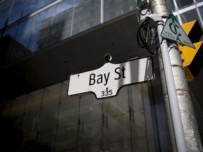 Panneau de Bay Street à Toronto