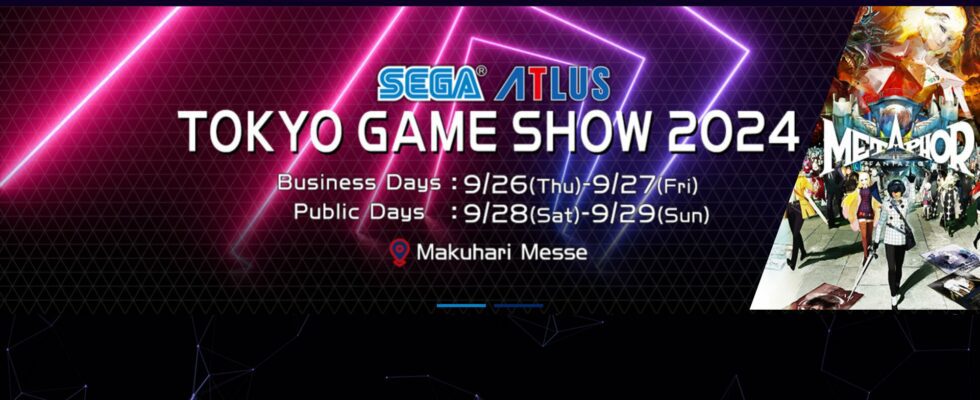 SEGA / ATLUS annonce la programmation et le calendrier du TGS 2024