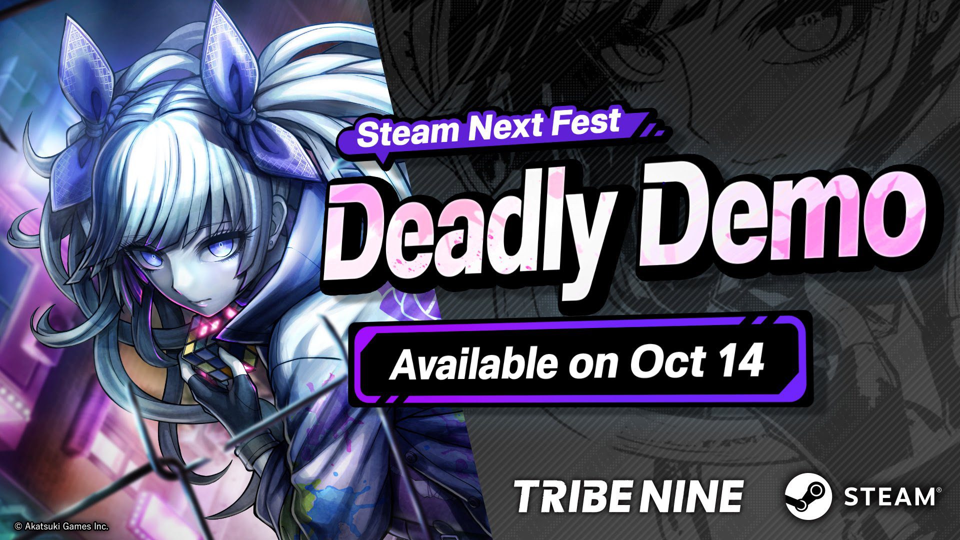 TRIBE NINE, la démo « Deadly Demo » à durée limitée pour PC disponible du 15 au 22 octobre    
