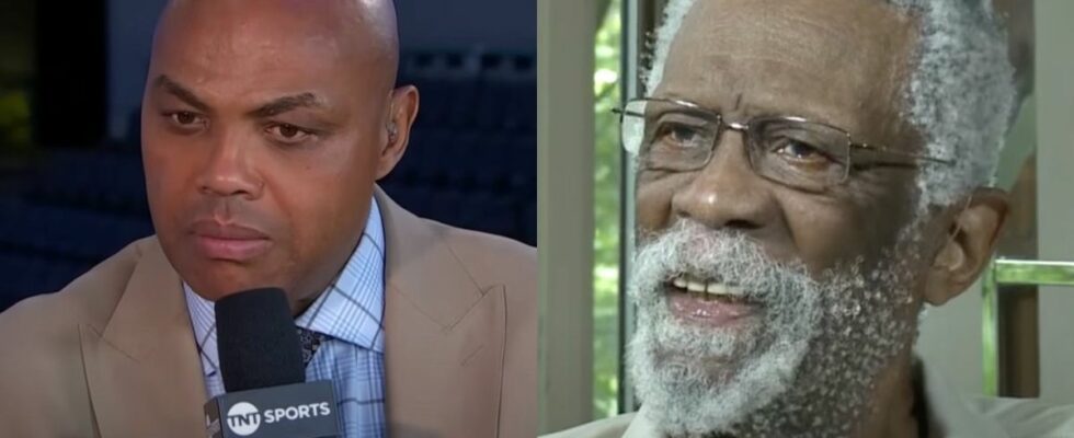 Charles Barkley speaks on Inside the NBA, while Bill Russell talks to the Library of Congress