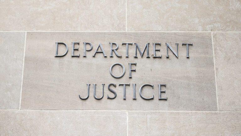 DOJ sign