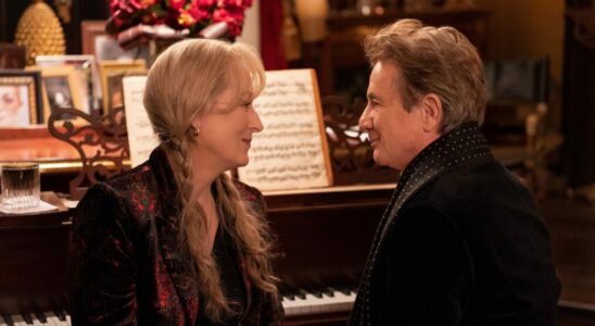 Martin Short as Oliver and Meryl Streep as Loretta in Only Murders in the Building