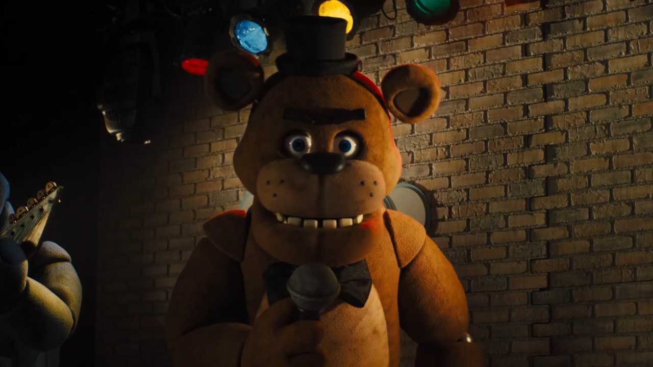 Freddy Fazbear sur scène dans le film Five Nights at Freddy's