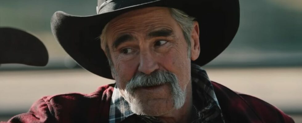 A screenshot of Forrie J. Smith as Lloyd in Yellowstone.