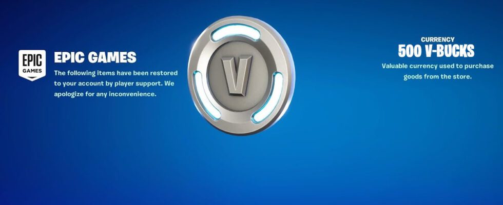 Fortnite annonce un autre remboursement de V-Bucks, vérifiez si vous êtes éligible