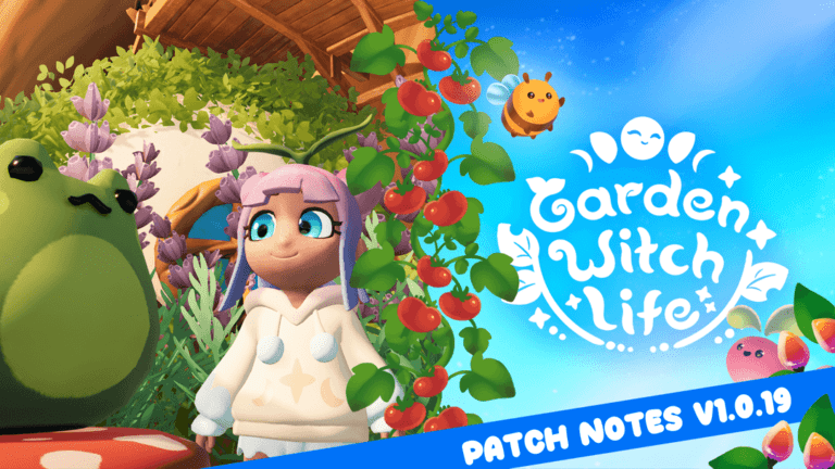 Mise à jour de Garden Witch Life disponible maintenant (version 1.0.19), notes de mise à jour
