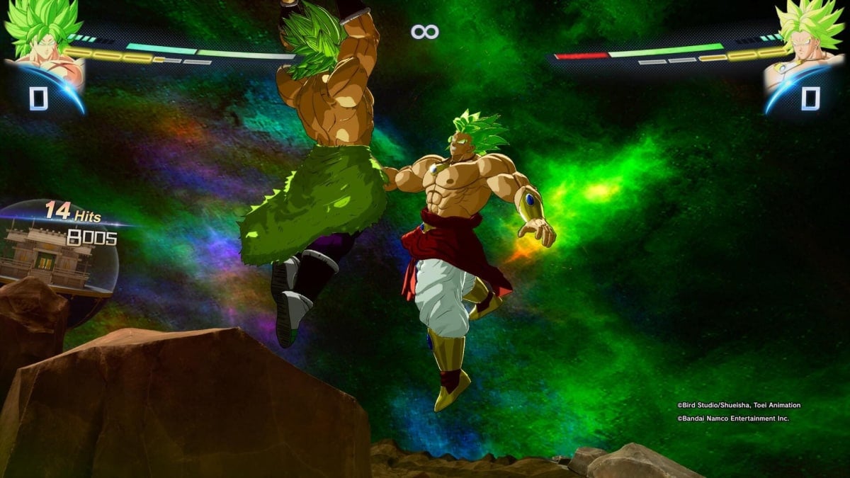 Broly de Dragon Ball Z combat Broly de Dragon Ball Super dans Dragon Ball : Sparking ! Zéro