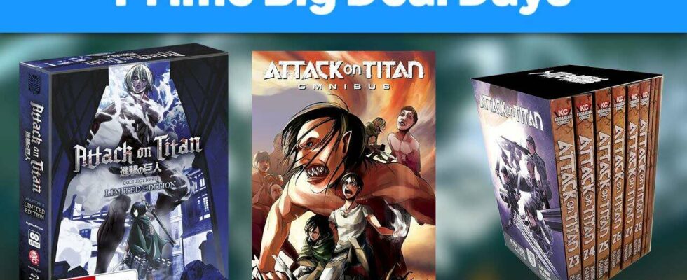 Attack On Titan Manga et Anime bénéficient de réductions importantes pour les jours Amazon Prime Big Deal