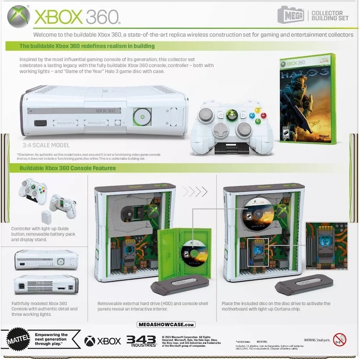 Ensemble de construction collector Mega Showcase Xbox 360