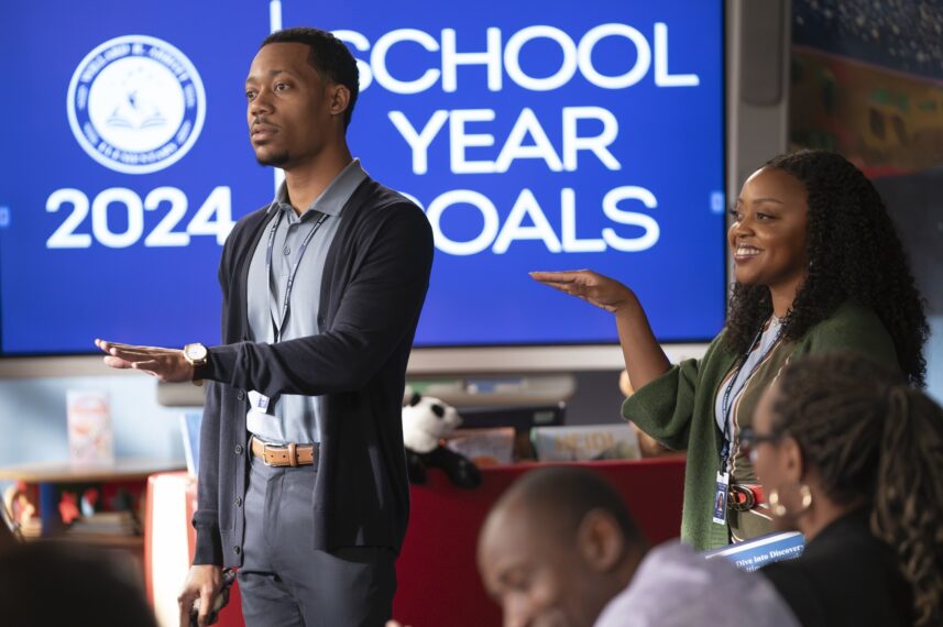 Tyler James Williams et Quinta Brunson lors de la première de la saison 4 de 