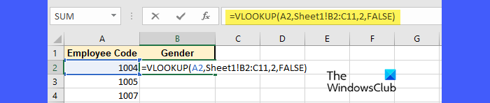 Extrayez les données d'une autre feuille dans Excel à l'aide de la fonction RECHERCHEV