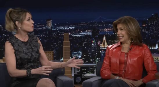 Savannah Guthrie and Hoda Kotb chat on The Tonight Show