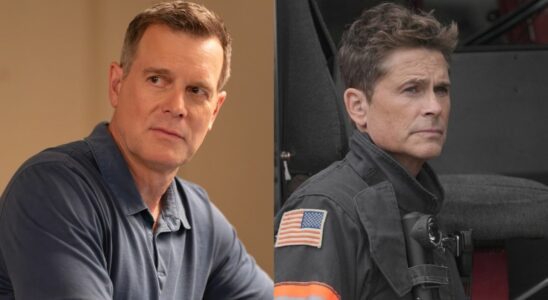 Peter Krause in 9-1-1 and Rob Lowe in 9-1-1: Lone Star