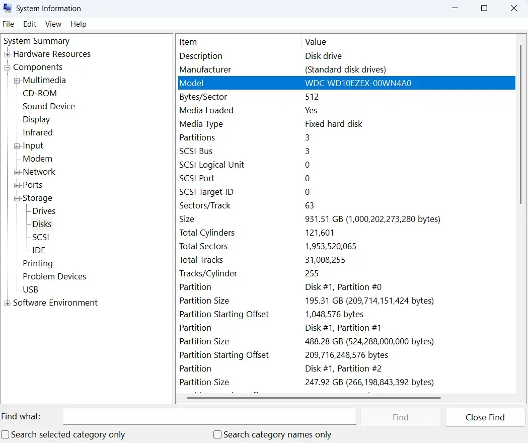 vérifier les informations du système pour mettre à jour le firmware du SSD