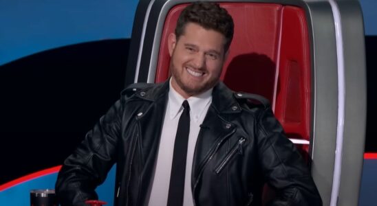 Michael Buble smiles on The Voice.