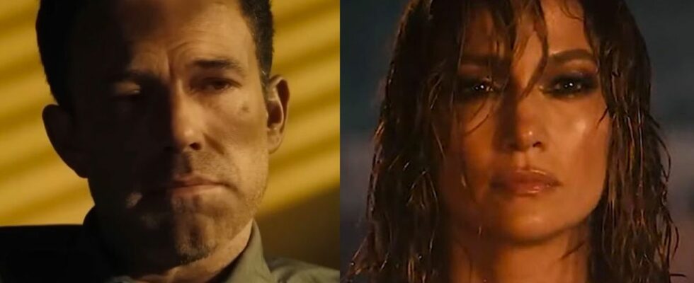 Ben Affleck starring in “Hypnotic,” Jennifer Lopez in “This Is Me Now.”