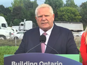 Le premier ministre de l'Ontario, Doug Ford, parle de la construction d'un tunnel sous l'autoroute. 401 pour améliorer le trafic dans la région du Grand Toronto le mercredi 25 septembre 2024.