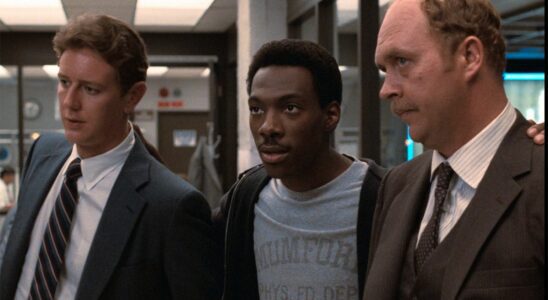 John Ashton, Eddie Murphy and Judge Reinhold in Beverly Hills Cop