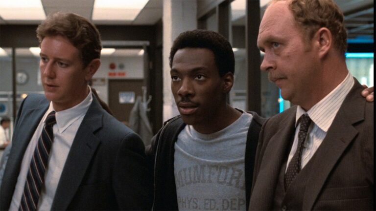 John Ashton, Eddie Murphy and Judge Reinhold in Beverly Hills Cop