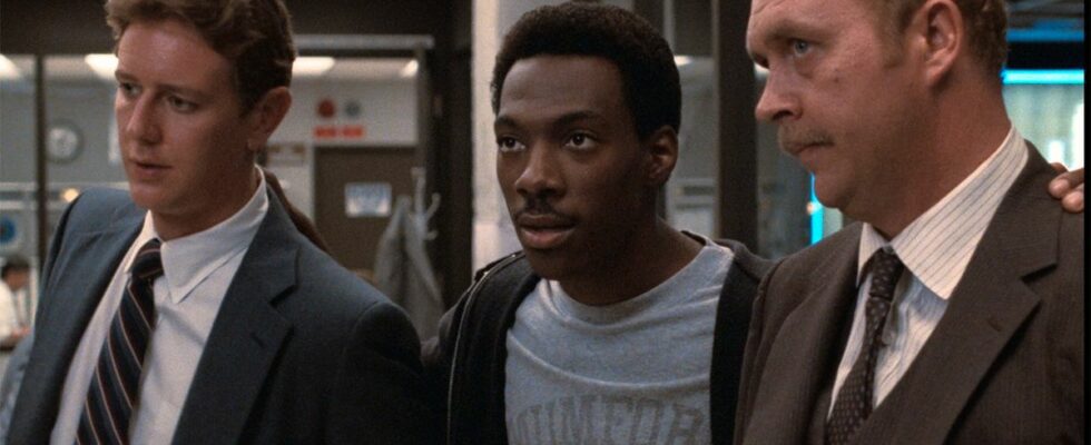 John Ashton, Eddie Murphy and Judge Reinhold in Beverly Hills Cop